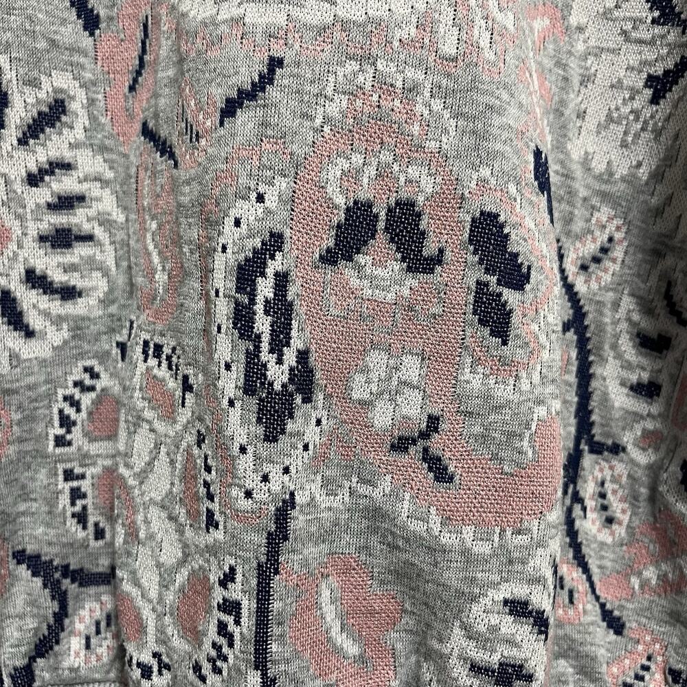 Vintage Mock turtleneck Floral Paisley Sweatshirt - Picture 2 of 6